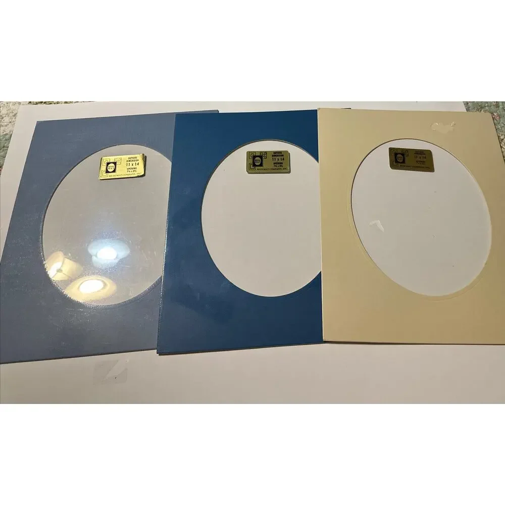 New Lot of 3 Oval Photo Framing Painting Craft Watercolor 11 x 14 & 7.5 x 9.5
